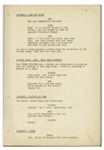 Moe Howard's 34pp. Script Dated October 1938 for The Three Stooges Film ''Saved by the Belle'' -- Very Good Condition